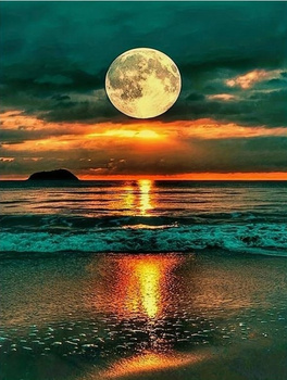 Diamentowa Mozaika Księżyc nad oceanem NO-2001519