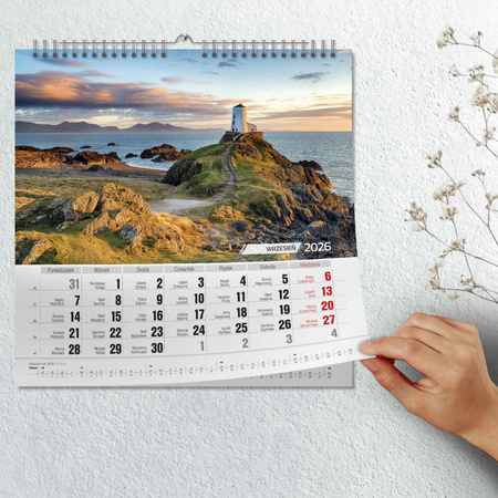 Kalendarz 2026 Barwy Natury kwadrat ścienny