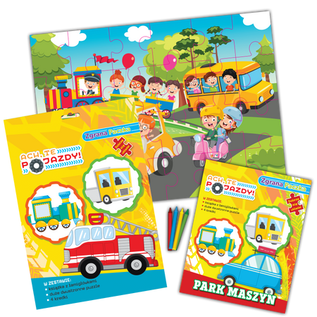 Park maszyn. Ach, te pojazdy. Zgrana paczka