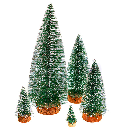 Choinki dekoracyjne zielone 5szt.