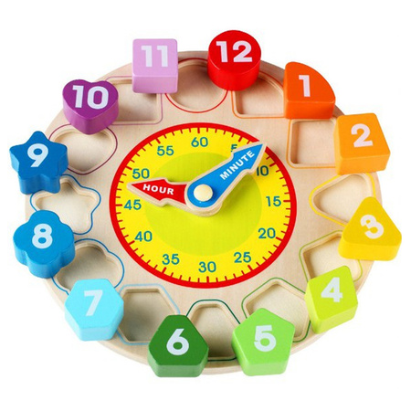 Zegar drewniany pomysłowy skrzat