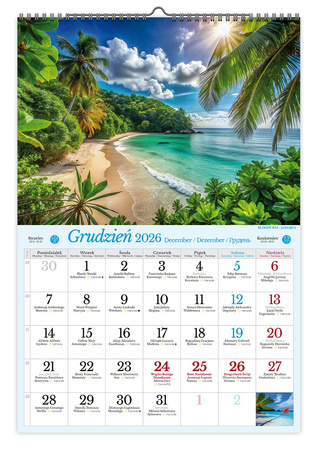 Kalendarz 2026 ścienny Wakacyjne krajobrazy A3 VD14