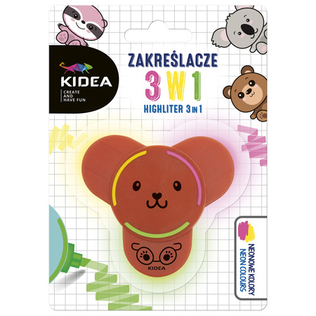 Zakreślacz 3w1 z figurką Kidea mix 1 sztuka