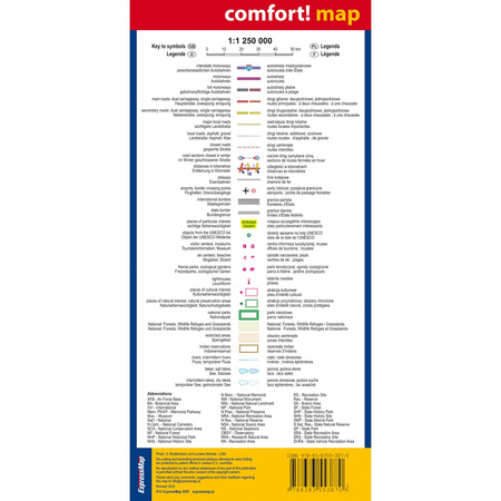California road and tourist map 1:1 250 000 (ANG) laminat 2025