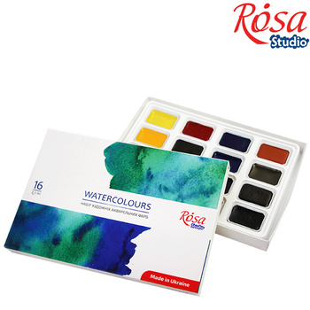 Farby akwarelowe w kostkach 16 x2,5 ml