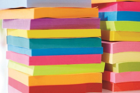 Paczka Karteczki samoprzylepne TARTAN 38x51mm mix kolorów 12 szt.