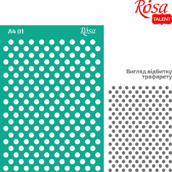 Szablon samoprzylepny wielokrotnego użytku kropki 21x29.7cm