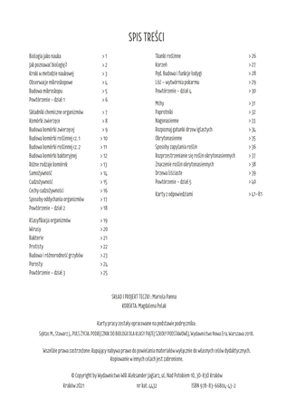 Biologia Graficzne karty pracy dla klasy 5