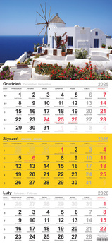 Kalendarz 2026 trójdzielny