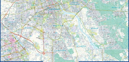 Warszawa plan miasta 1:29 000 laminat