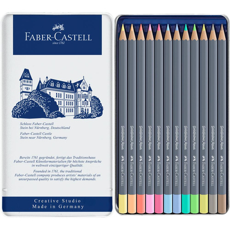 Kredki akwarelowe goldfaber aqua pastel 12 kol. Opak. Metalowe Faber-Castell