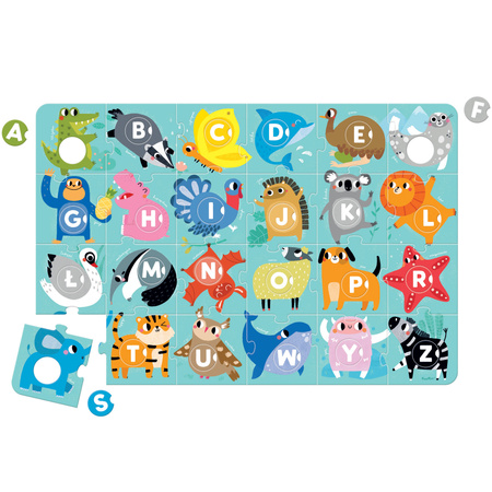 Puzzle 48 Duuuże z dziurką Alfabet CzuCzu