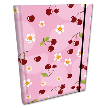 Notes B6 kratka z gumką Soft Touch Wisienki W Różu