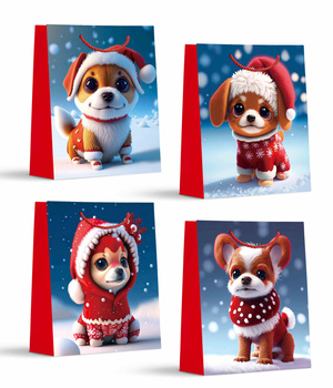 Torebki prezentowe BN 12 sztuk mix wzorów WK 22559 L