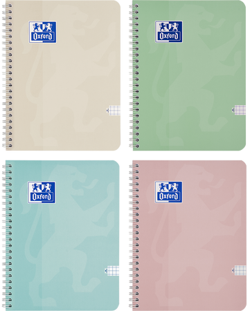 Kołozeszyt A5 80k.kratka Oxford Touch pastel 1szt.mix