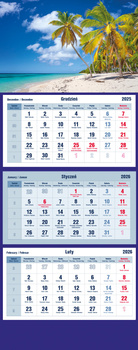 Kalendarz 2026 trójdzielny