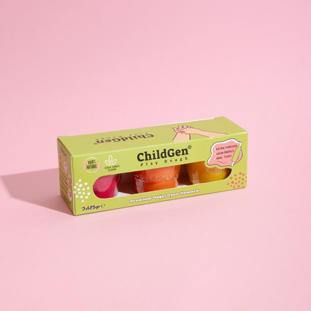 Naturalna ciastolina w słoiczkach 3 kolory