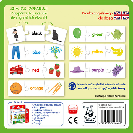 Układanki Malucha Angielski Kolory