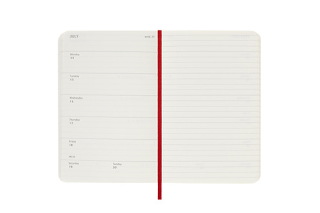 Kalendarz 2025 12M Moleskine P tygodniowy Scarlet Red 9x14