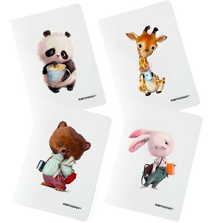 Paczka Zeszyt A4 Cute 60k kratka 4 szt.