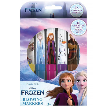 Markery dmuchane Frozen 6 sztuk + szablony