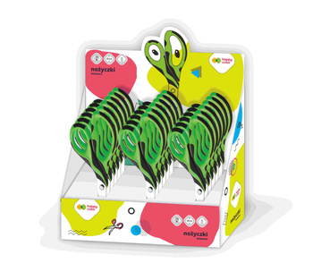 Display Nożyczki szkolne 20cm Happy Color 18 szt.