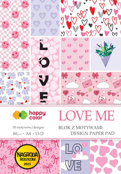 Blok Love Me Happy Color A4 80g