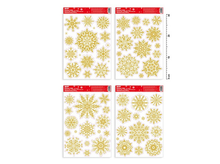Naklejki bożonarodzeniowe brokat 20x30cm VA010