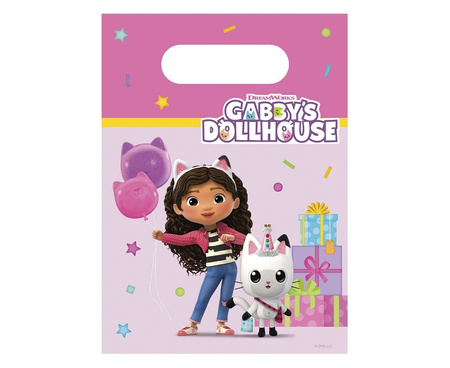 Torebki papierowe Gabby's Dollhouse 4szt.