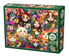 Puzzle 1000 Koty wśród kwiatów 113050