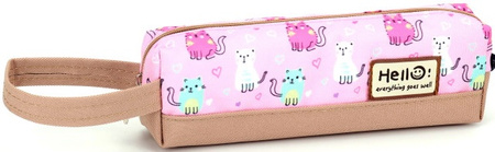 Piórnik YM9555 tuba mała Kolorowe kotki