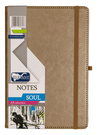 Notes A5 kratka Soul szary