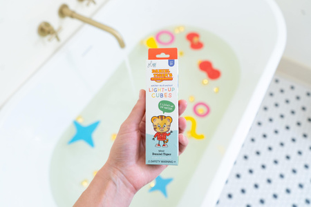 Kostki sensoryczne świecące w wodzie Daniel Tygrysek złoty