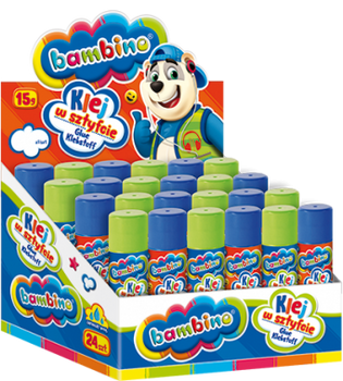 Display Klej w sztyfcie Bambino 15g 24 sztuki