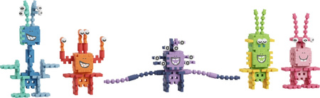 Klocki konstrukcyjne Wafle mini Crazy Monsters Astro Squad 148 elementów