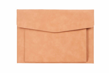 Teczka A4 z kieszonką nubuk beżowa