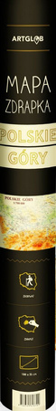 Mapa zdrapka polskie góry 1:700 000