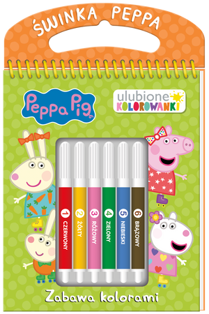 Zabawa kolorami. Świnka Peppa. Ulubione kolorowanki