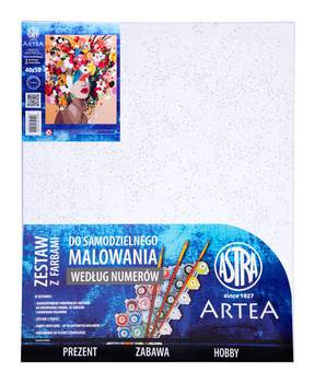 Malowanie po numerach Astra Artea Portret w kwiatach