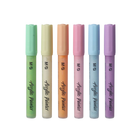 Markery akrylowe pastelowe Set 6szt.