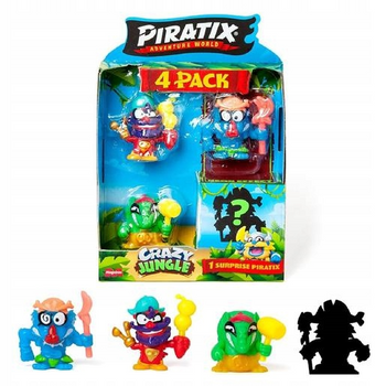 Piratix Crazy Jungle Mini Zestaw 4 Figurek 1szt.mix