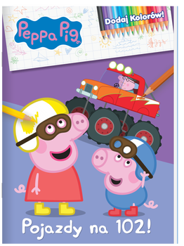 Pojazdy na 102! Świnka Peppa. Dodaj kolorów