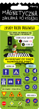 Zakładka magnetyczna edukacyjna Znaki drogowe