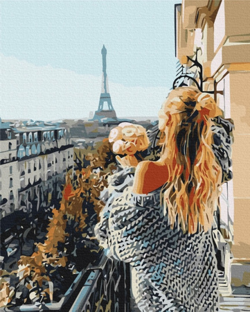 Malowanie po numerach BRUSHME 40x50 cm Mademoiselle w Paryżu