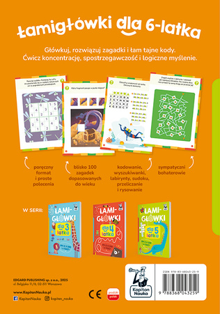 Łamigłówki dla 6-latka. Łamigłówki. Kapitan Nauka