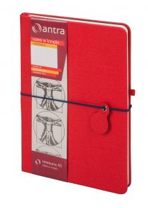 Notes renesans A5 kropki czerwony bl