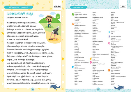 Ortografia. Karty pracy w szkole i w domu. Klasy 2-3