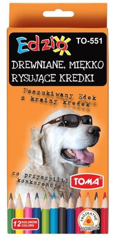 Kredki trójkątne Edzio 12 kolorów