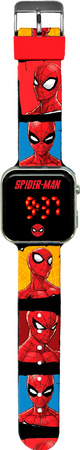 Zegarek LED z kalendarzem Spiderman SPD4903