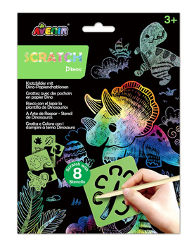 Wydrapywanki z szablonami Dinozaury